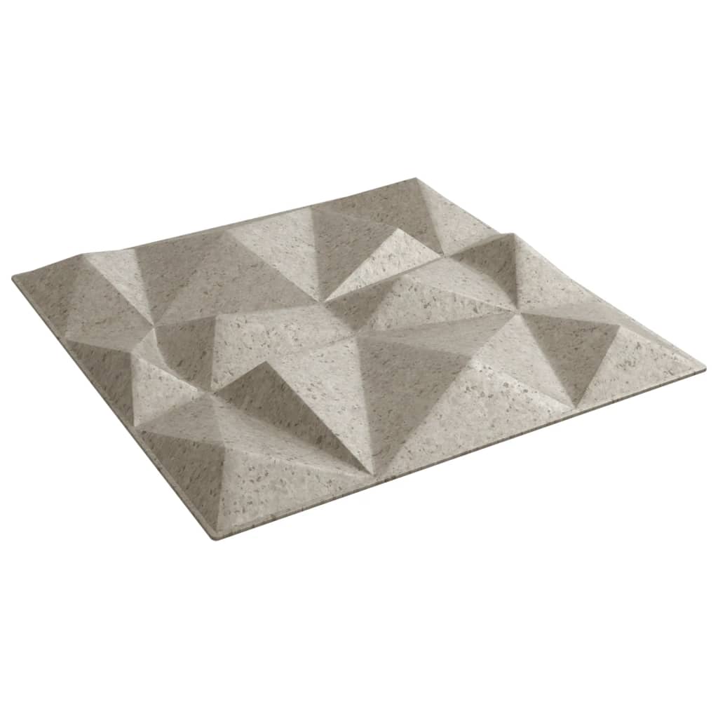 vidaXL Panneaux muraux 12 pcs béton 50x50 cm XPS 3 m² losange
