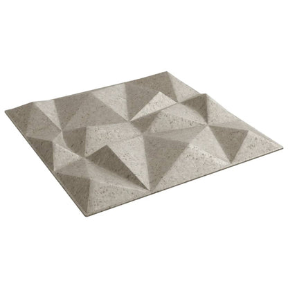 vidaXL Panneaux muraux 12 pcs béton 50x50 cm XPS 3 m² losange