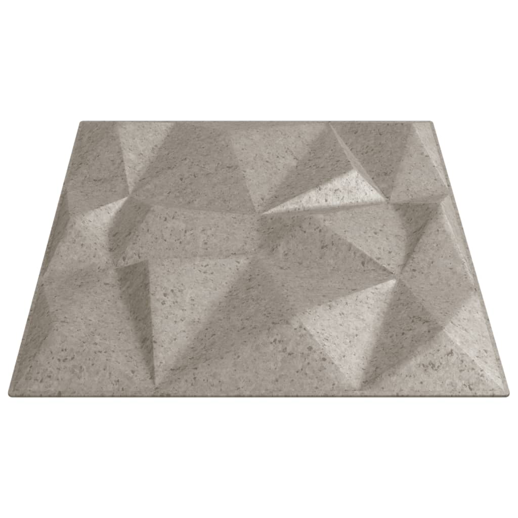 vidaXL Panneaux muraux 12 pcs béton 50x50 cm XPS 3 m² losange