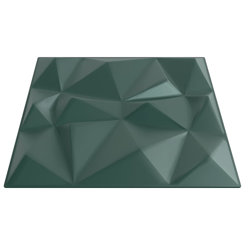 vidaXL Panneaux muraux 12 pcs vert 50x50 cm XPS 3 m² losange