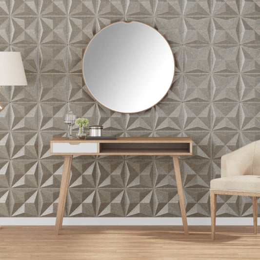 vidaXL Panneaux muraux 24 pcs béton 50x50 cm XPS 6 m² origami