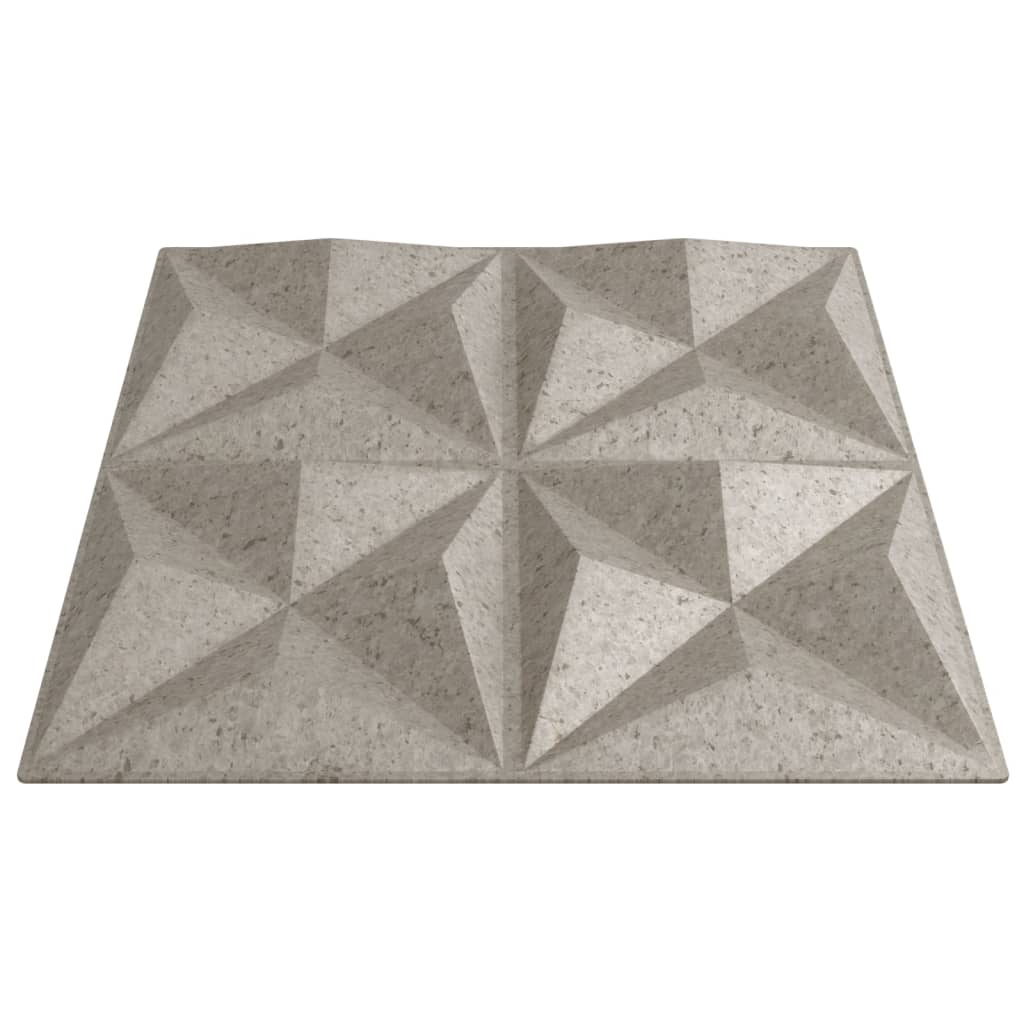 vidaXL Panneaux muraux 48 pcs béton 50x50 cm XPS 12 m² origami
