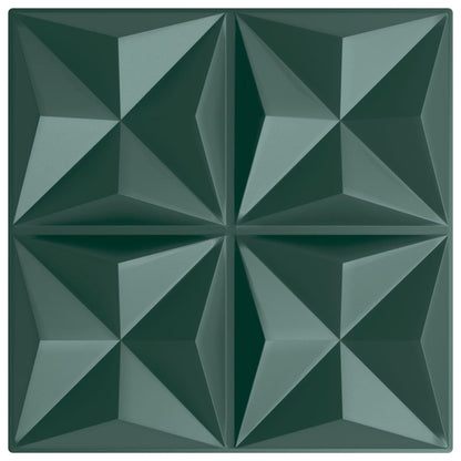 vidaXL Panneaux muraux 12 pcs vert 50x50 cm XPS 3 m² origami