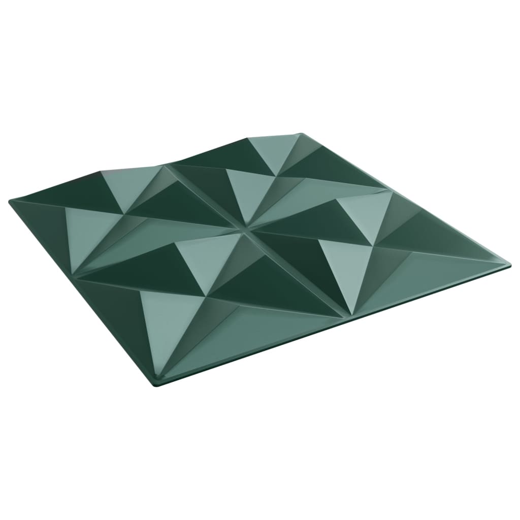 vidaXL Panneaux muraux 12 pcs vert 50x50 cm XPS 3 m² origami