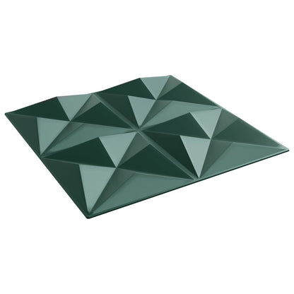vidaXL Panneaux muraux 12 pcs vert 50x50 cm XPS 3 m² origami