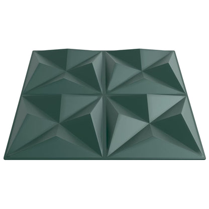 vidaXL Panneaux muraux 12 pcs vert 50x50 cm XPS 3 m² origami