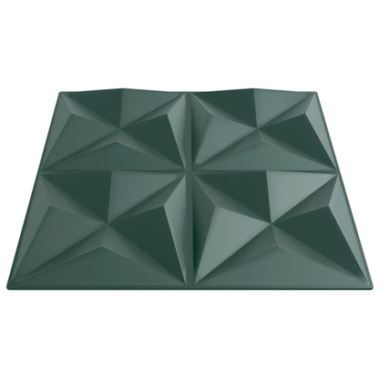 vidaXL Panneaux muraux 24 pcs vert 50x50 cm XPS 6 m² origami