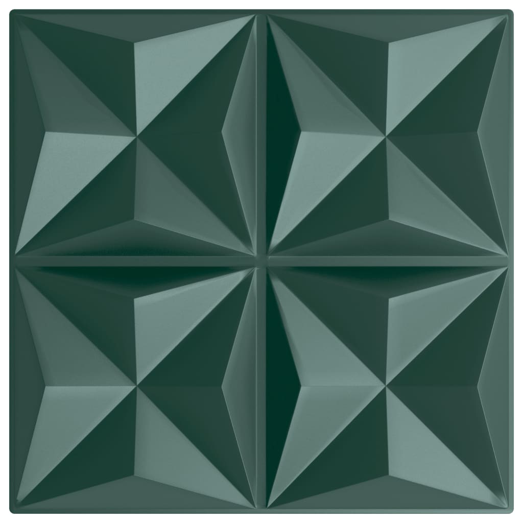 vidaXL Panneaux muraux 48 pcs vert 50x50 cm XPS 12 m² origami