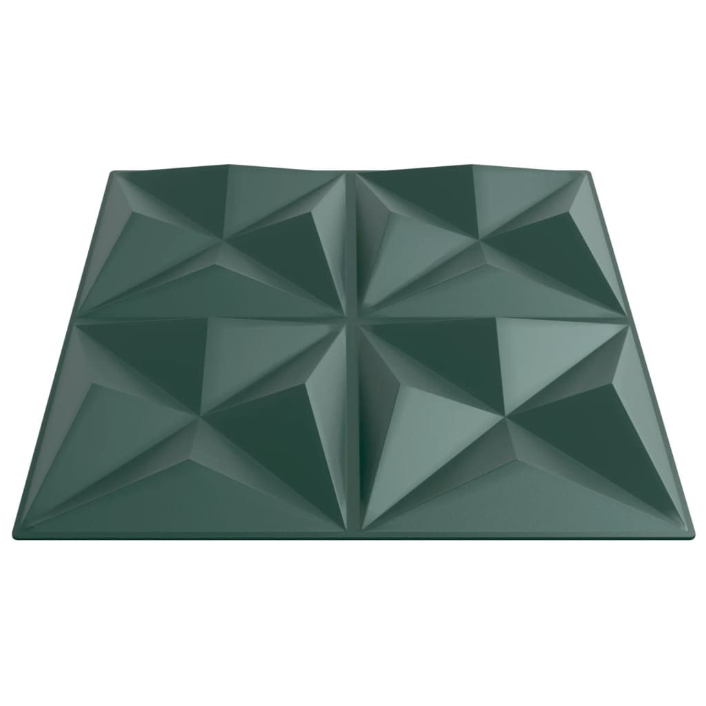 vidaXL Panneaux muraux 48 pcs vert 50x50 cm XPS 12 m² origami