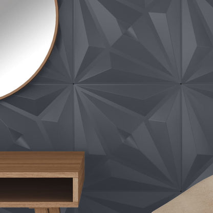 vidaXL Panneaux muraux 48 pcs gris 50x50 cm XPS 12 m² étoile