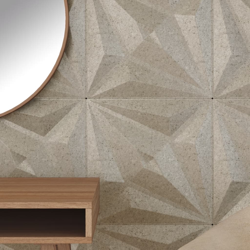 vidaXL Panneaux muraux 48 pcs béton 50x50 cm XPS 12 m² étoile
