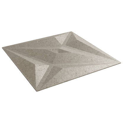 vidaXL Panneaux muraux 48 pcs béton 50x50 cm XPS 12 m² étoile