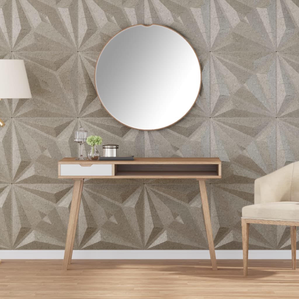 vidaXL Panneaux muraux 48 pcs béton 50x50 cm XPS 12 m² étoile