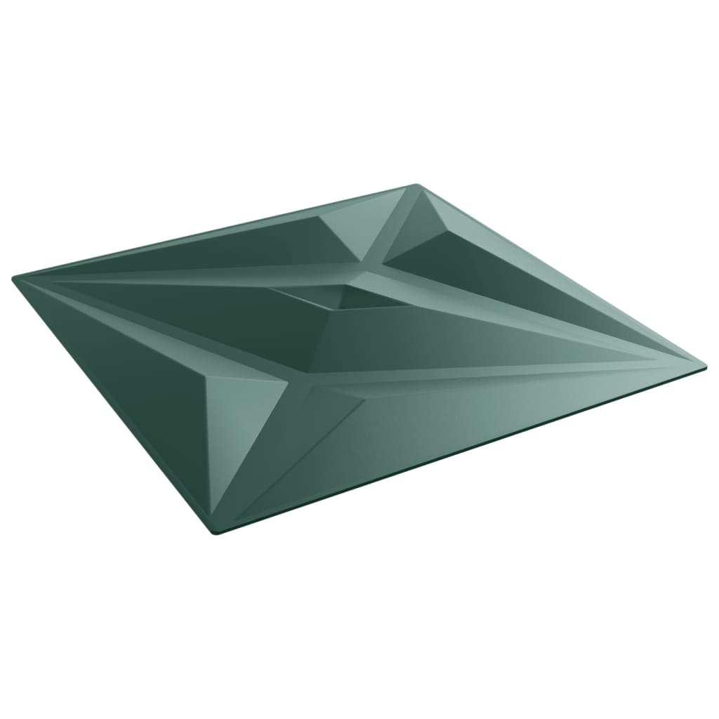 vidaXL Panneaux muraux 12 pcs vert 50x50 cm XPS 3 m² étoile