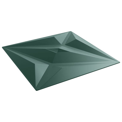 vidaXL Panneaux muraux 48 pcs vert 50x50 cm XPS 12 m² étoile