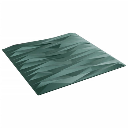 vidaXL Panneaux muraux 12 pcs vert 50x50 cm XPS 3 m² pierre