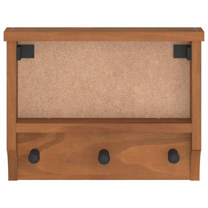 vidaXL Porte-manteau mural SANDNES 45x12x35 cm bois massif pin