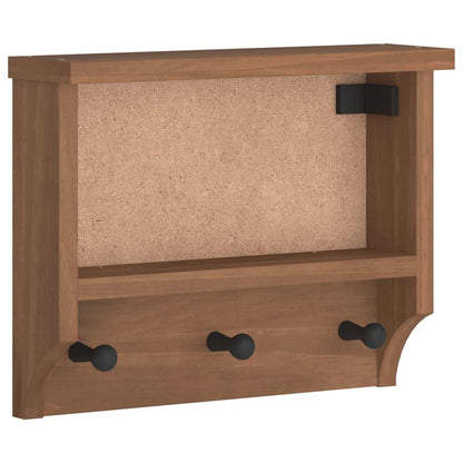 vidaXL Porte-manteau mural SANDNES 45x12x35 cm bois massif pin