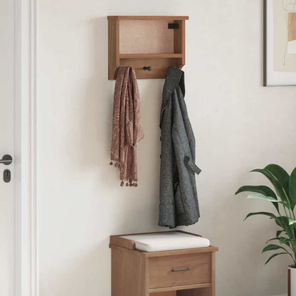 vidaXL Porte-manteau mural SANDNES 45x12x35 cm bois massif pin