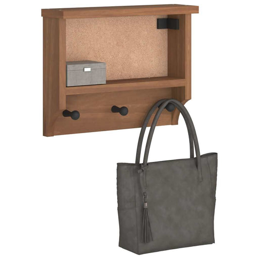 vidaXL Porte-manteau mural SANDNES 45x12x35 cm bois massif pin