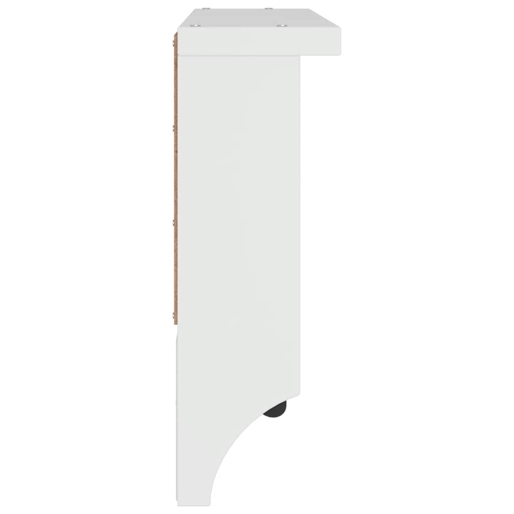vidaXL Porte-manteau mural SANDNES blanc 45x12x35 cm bois massif pin
