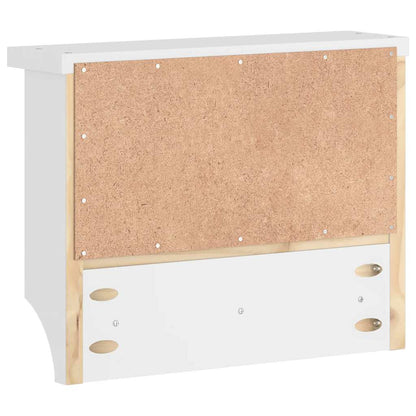 vidaXL Porte-manteau mural SANDNES blanc 45x12x35 cm bois massif pin