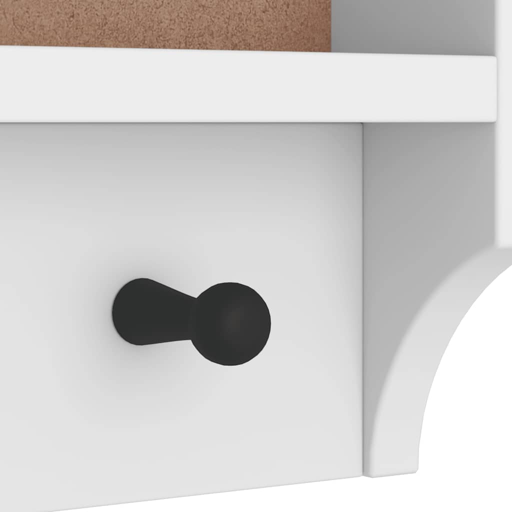 vidaXL Porte-manteau mural SANDNES blanc 45x12x35 cm bois massif pin