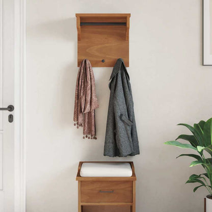 vidaXL Porte-manteau mural SANDNES 43x30x42 cm bois massif pin