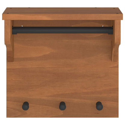 vidaXL Porte-manteau mural SANDNES 43x30x42 cm bois massif pin