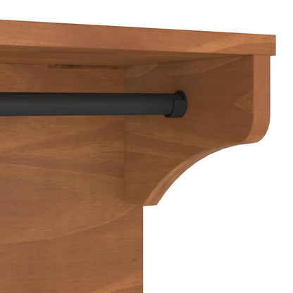 vidaXL Porte-manteau mural SANDNES 43x30x42 cm bois massif pin