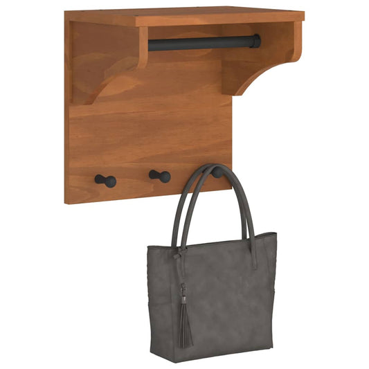 vidaXL Porte-manteau mural SANDNES 43x30x42 cm bois massif pin