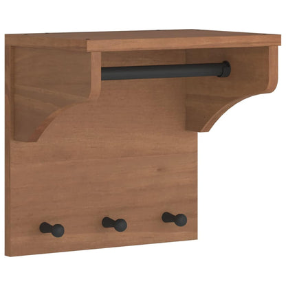vidaXL Porte-manteau mural SANDNES 43x30x42 cm bois massif pin