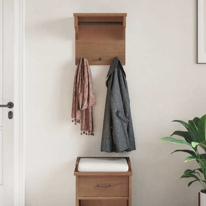 vidaXL Porte-manteau mural SANDNES 43x30x42 cm bois massif pin