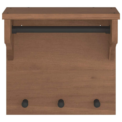 vidaXL Porte-manteau mural SANDNES 43x30x42 cm bois massif pin
