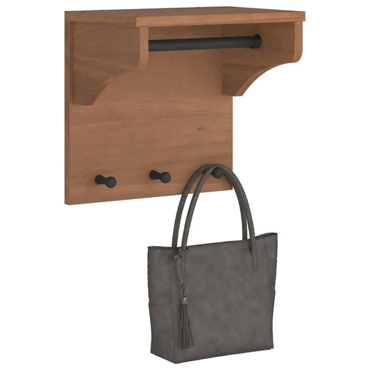 vidaXL Porte-manteau mural SANDNES 43x30x42 cm bois massif pin