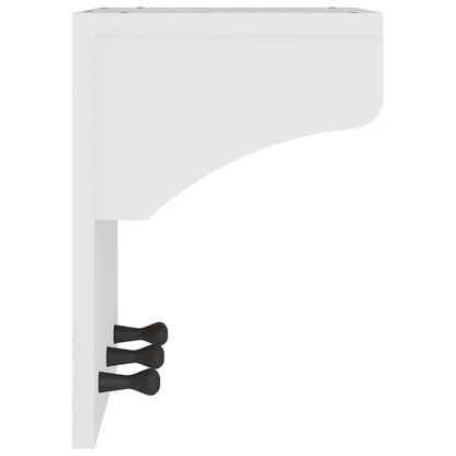vidaXL Porte-manteau mural SANDNES blanc 43x30x42 cm bois massif pin