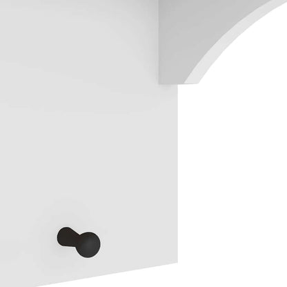 vidaXL Porte-manteau mural SANDNES blanc 43x30x42 cm bois massif pin