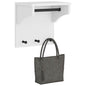 vidaXL Porte-manteau mural SANDNES blanc 43x30x42 cm bois massif pin