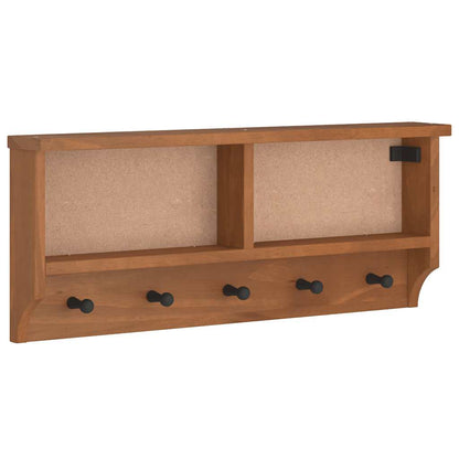 vidaXL Porte-manteau mural SANDNES 87x12x35 cm bois massif pin