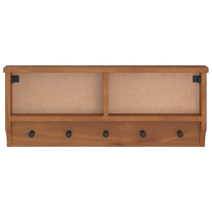 vidaXL Porte-manteau mural SANDNES 87x12x35 cm bois massif pin