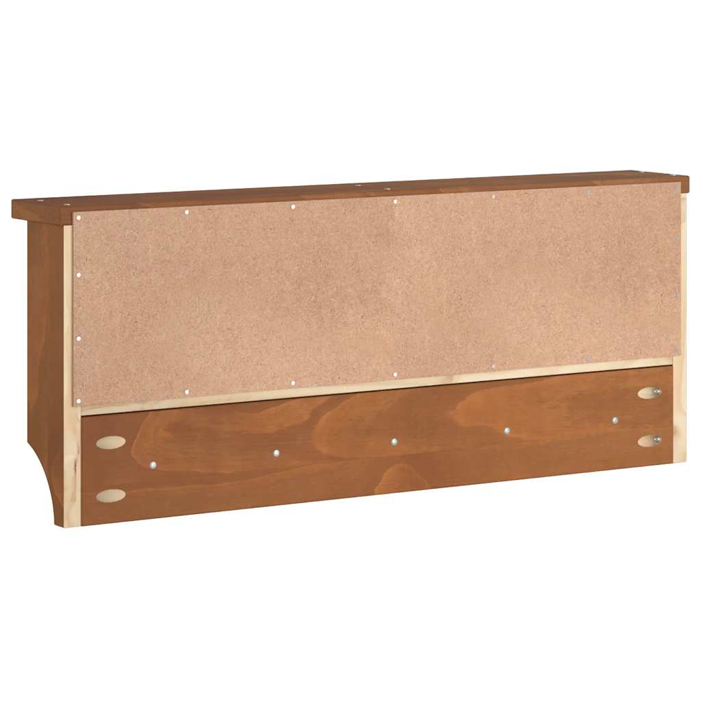 vidaXL Porte-manteau mural SANDNES 87x12x35 cm bois massif pin