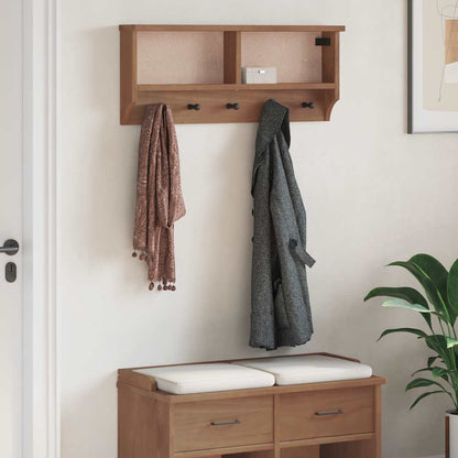 vidaXL Porte-manteau mural SANDNES 87x12x35 cm bois massif pin