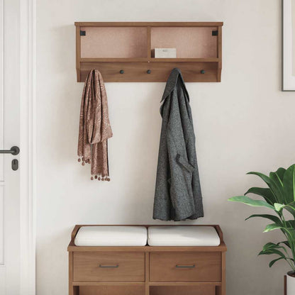 vidaXL Porte-manteau mural SANDNES 87x12x35 cm bois massif pin