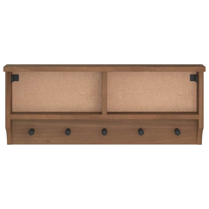 vidaXL Porte-manteau mural SANDNES 87x12x35 cm bois massif pin