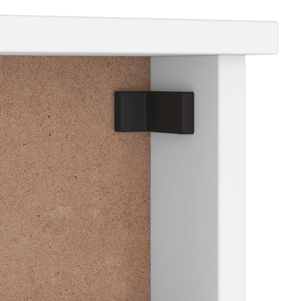 vidaXL Porte-manteau mural SANDNES blanc 87x12x35 cm bois massif pin