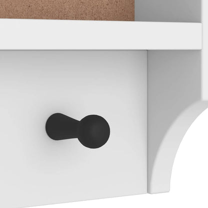 vidaXL Porte-manteau mural SANDNES blanc 87x12x35 cm bois massif pin