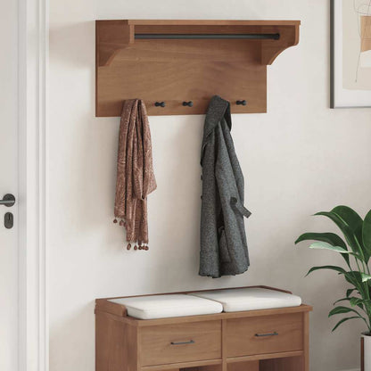 vidaXL Porte-manteau mural SANDNES 87x30x42 cm bois massif pin