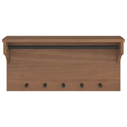vidaXL Porte-manteau mural SANDNES 87x30x42 cm bois massif pin