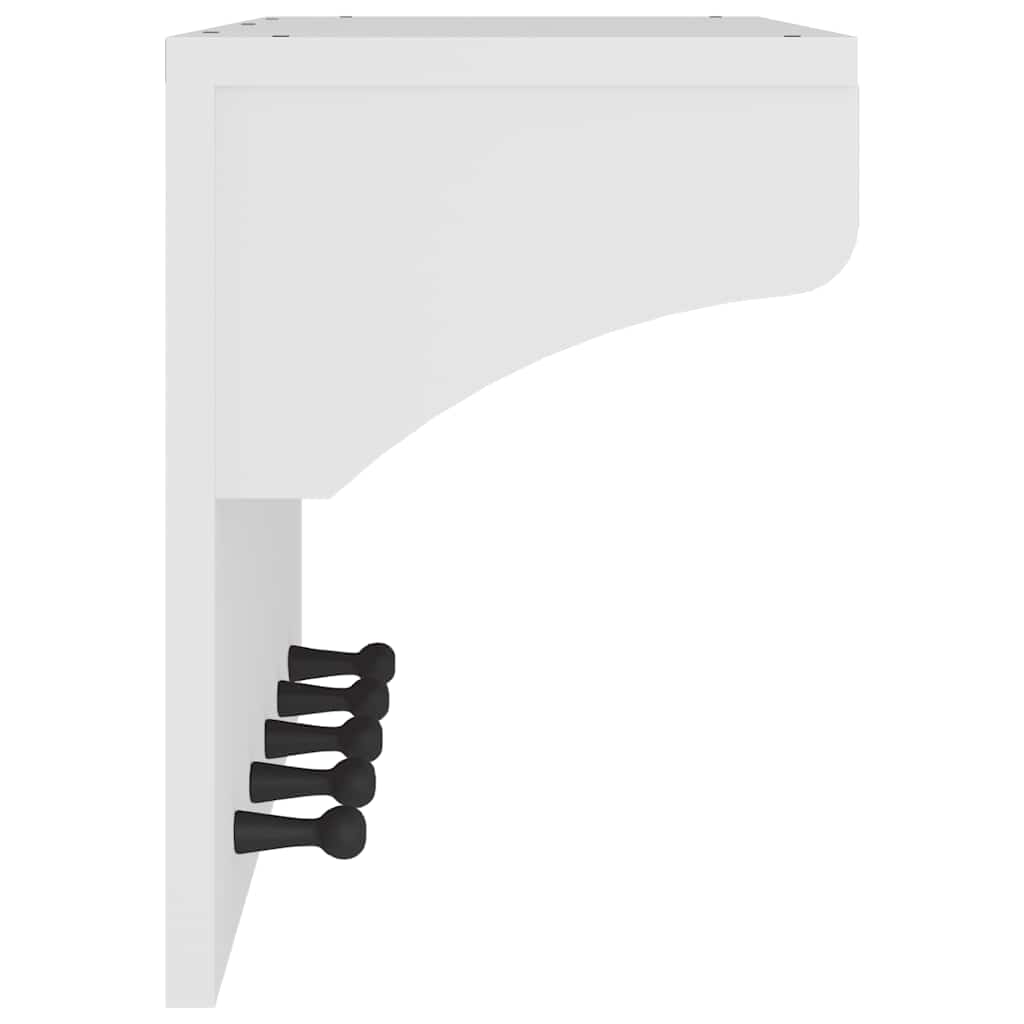 vidaXL Porte-manteau mural SANDNES blanc 87x30x42 cm bois massif pin