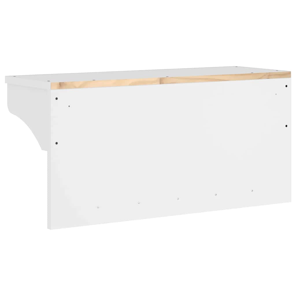 vidaXL Porte-manteau mural SANDNES blanc 87x30x42 cm bois massif pin
